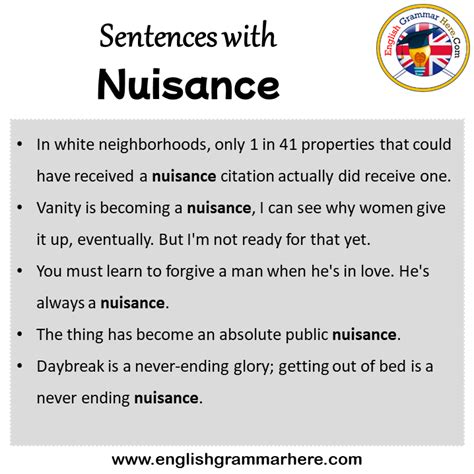 How to use "nuisance" in a sentence - WordHippo