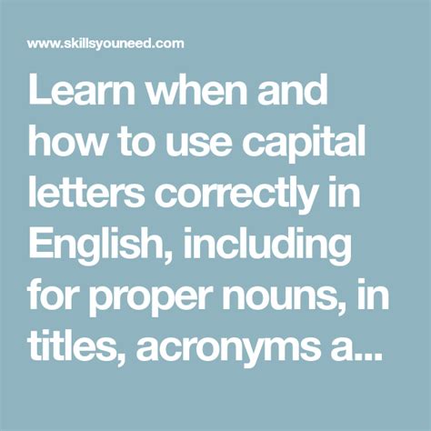 How to use CAPITAL LETTERS Correctly Learn with Examples YouTube