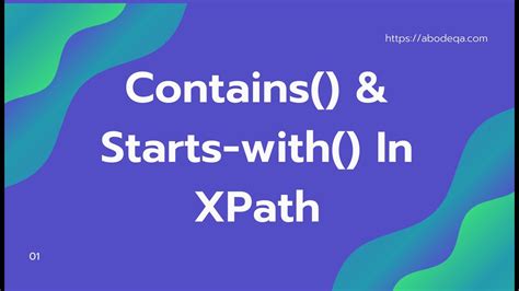 How to use Contains() and starts-with() function in Xpath - Abode …