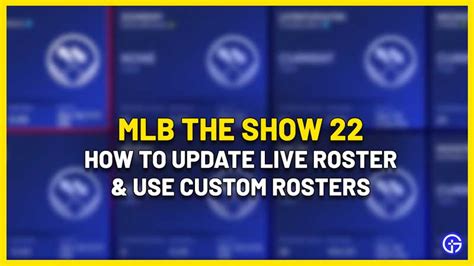 How to use Custom roster in MLB The Show 22 - YouTube