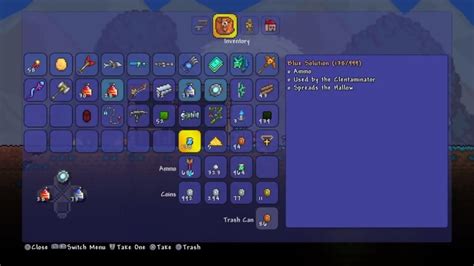 How to use Dark Blue Solution with Clentaminator? :: Terraria …