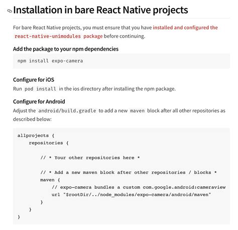 How to use Expo libraries in a react native bare app?