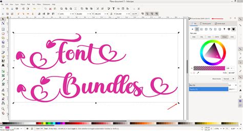 How to use Fonts in Inkscape Design Bundles