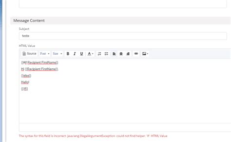 How to use HML Conditional Merge Fields in Salesforce Email Template