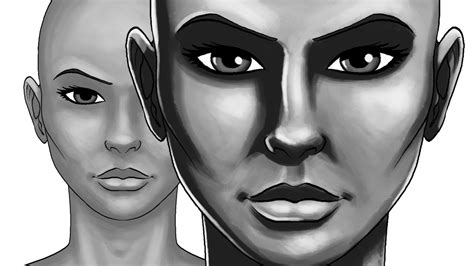 How to use Light and Shadow on faces painting tutorial