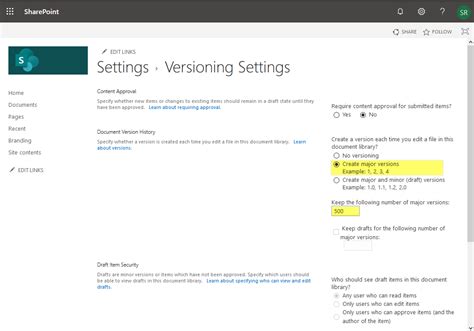 How to use Version Control in SharePoint SharePoint Version …