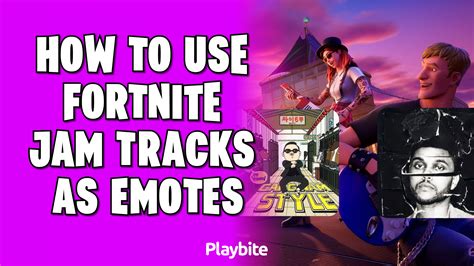 How to use a jam track as an emote. If you are not hearing audio from certain emotes and want to fix this you can do so by doing the following: Open Fortnite. Click on Battle Royale. Click on the menu icon in the top right corner. Click on Settings. Click on the Audio section. At the bottom you will see an option for Licensed Audio. Set this to Play to play all emotes audio. 