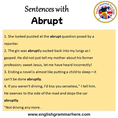 How to use abrupt in a sentence
