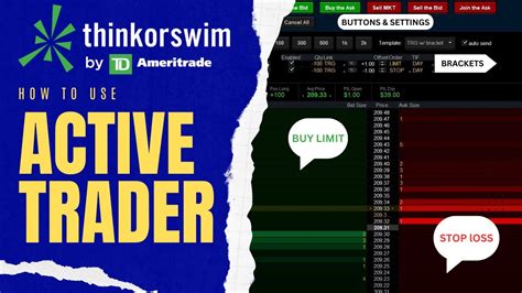 How to use active trader in thinkorswim