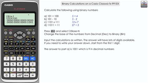 How to use binary in casio calculator.  Q4 Is there anything I need to remember when ...