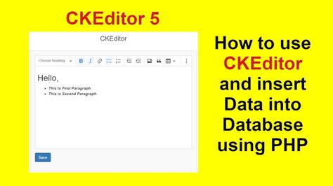 How to use ckeditor in php code