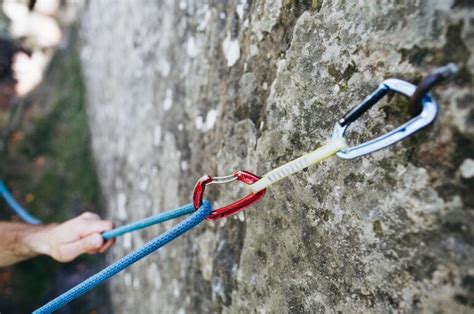 How to use climbing sling.  Rope will obviously go through the quick draws...