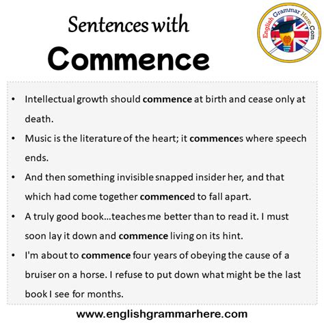 How to use commence in a sentence