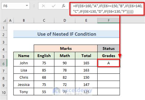 How to use conditions in excel