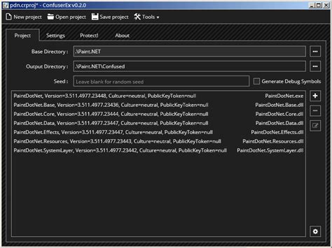 How to use confuserex. exe provides a WPF based user interface for the Windows Platform.  Simply...