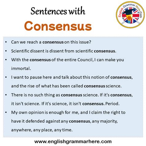 How to use consensus in a sentence