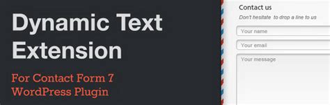 How to use contact form 7 dynamic text extension.  Jan 10, 2023 · The Cont...