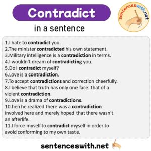 How to use contradict in a sentence
