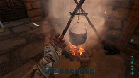 Cooked Meat is a food item in ARK: Survival Evolved. It can be obtained by cooking Raw Meat at a Campfire or Industrial Grill. It takes approximately 20 seconds to craft 1 Cooked Meat at a campfire (As of version 180.04). If eaten by a survivor, Cooked Meat replenishes 20 points of food and 8 points of health. Eating cooked meat promotes health and stamina regen. It can also be used for taming ....