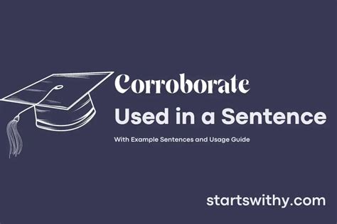 How to use corroborate in a sentence