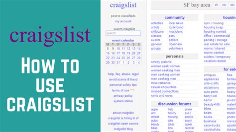 May 28, 2015 - How to use Craigslist.org. This is for people trying to use craigslist to find items or look for jobs. It shows how to search for listings, .... 
