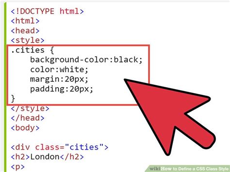 How to use css class in html