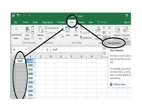 How to use data validation in excel