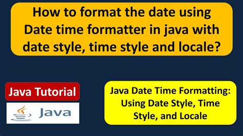 How to use date time formatter in java.  Jun 26, 2020 · Since, we hav...