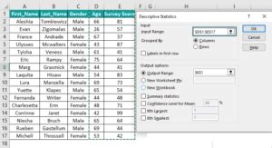 How to use descriptive statistics in excel