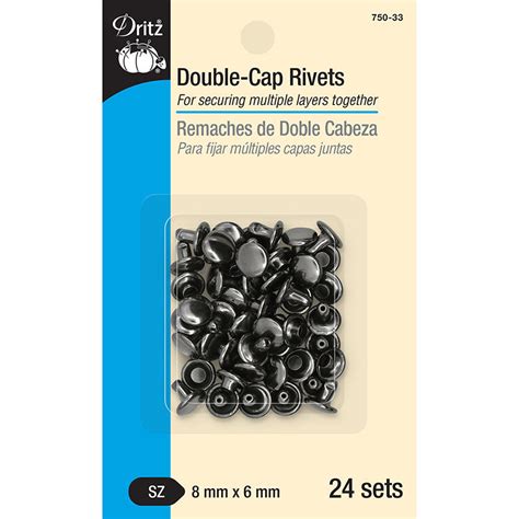 How to use double cap rivets.  Apply them with Dritz Double-Cap Rivet Tools. ...