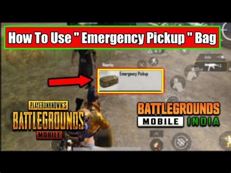 How to use emergency pickup in BGMI