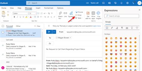 How to use emoticons in outlook