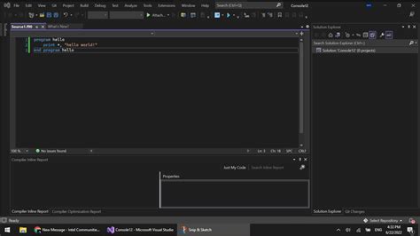 How to use fortran in visual studio