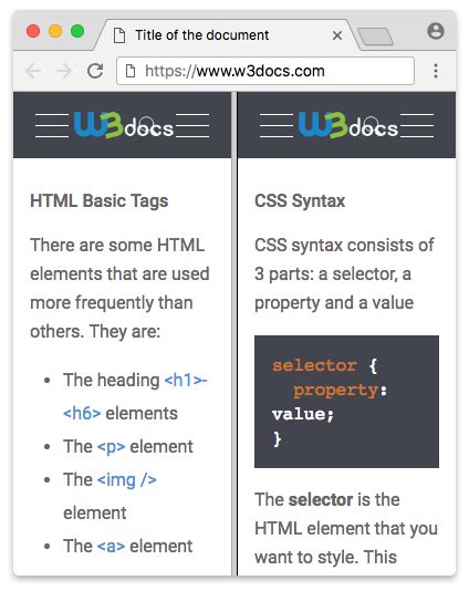 How to use frame tag in html