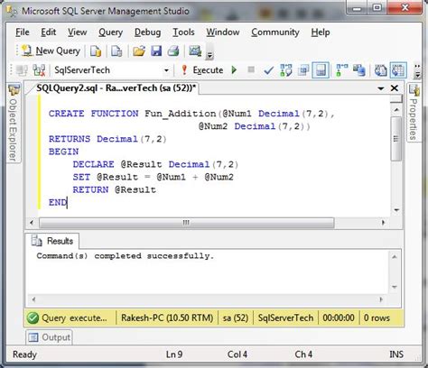 How to use function in sql server