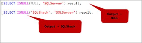How to use isnull in sql