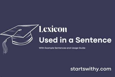 How to use lexicon in a sentence