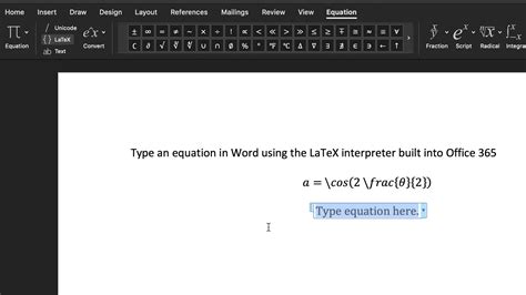 How to use math equations in Word using Latex Way