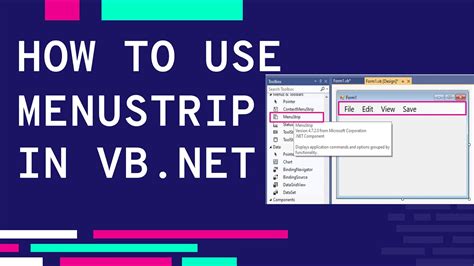 How to use menustrip in vb net