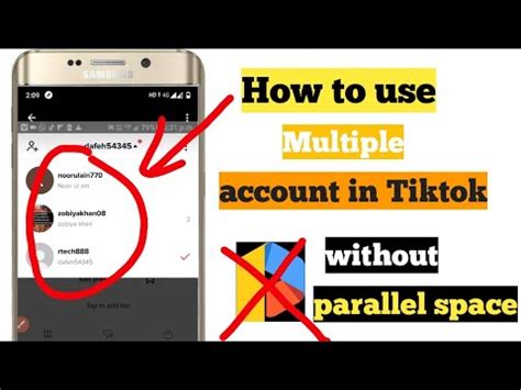 How to use multiple accounts in TikTok YouTube