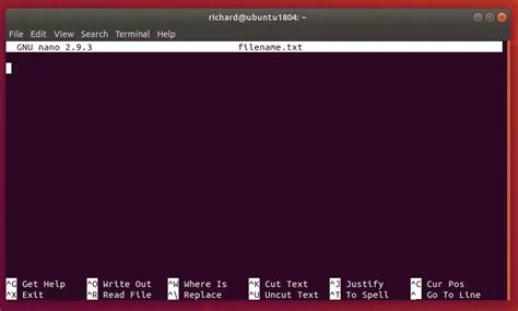 How to use nano in ubuntu
