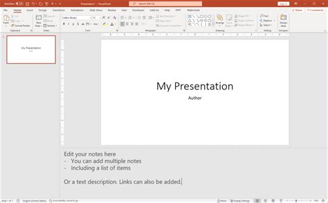 How to use notes in powerpoint