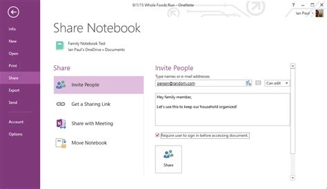 How to use onenote notebook perdiscovery