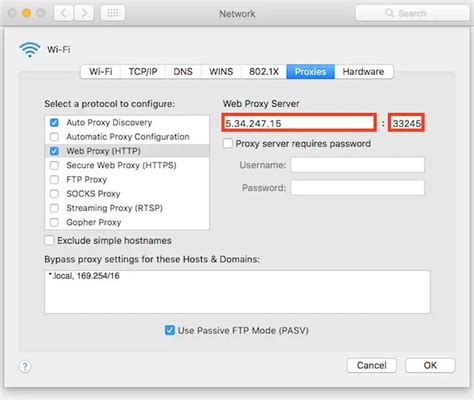 How to use proxy in mac
