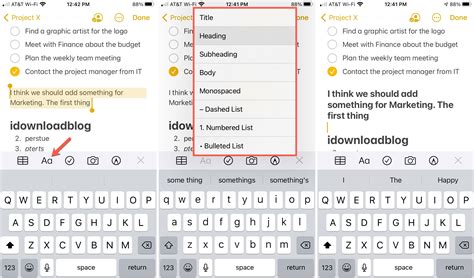 How to use quick styles to format text in Notes on iPhone