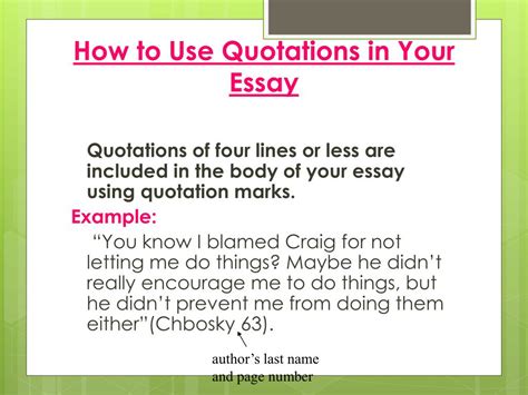 How to use quotations in an essay