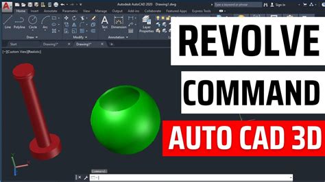 How to use revolve command in auto cad, #shorttricks - YouTube