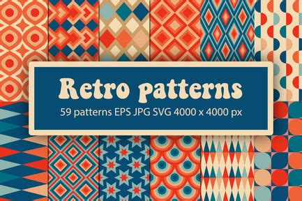 How to use seamless patterns in illustrator.  Perfect for retro backgrounds, textu...