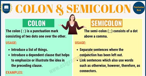 How to use semicolon in english