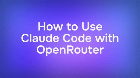 How to use shell app.  Learn how to use Claude Code with OpenRouter for improve...